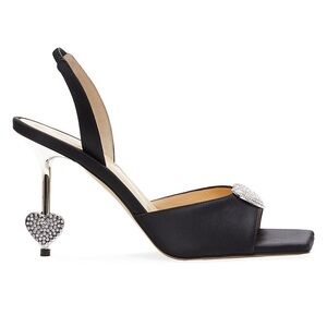 Mach & Mach
Crystal Heart 95 Satin Mules
Black
, 37 (7)